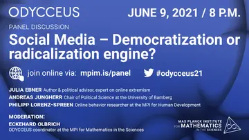 Panel Discussion advertisement with link to join the livestream and Twitter discussion as well as a list of speakers