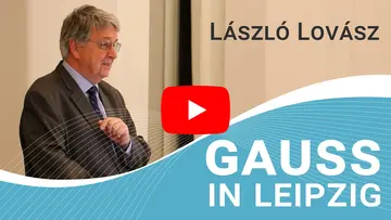 László Lovász is giving a lecture