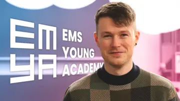 Portrait of Patrick Heslin and the EMYA Logo