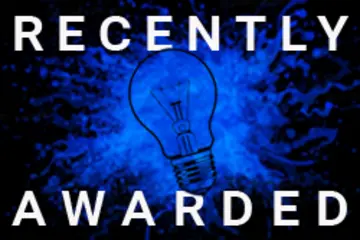 A light bulb on a blue background, next to the text "Recently awarded"