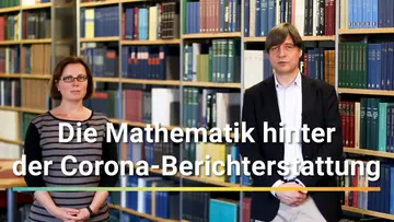 Felix Otto and Silvia Schöneburg-Lehnert in front of a book shelf