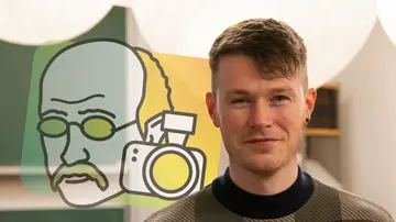 Portrait of Patrick Heslin and the Math Planck People Logo