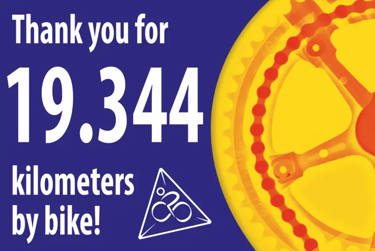 Thank you for 19344 kilometers by bike
