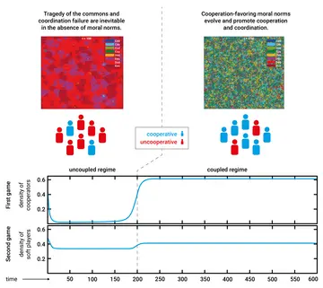 Time evolution of the density of strategies